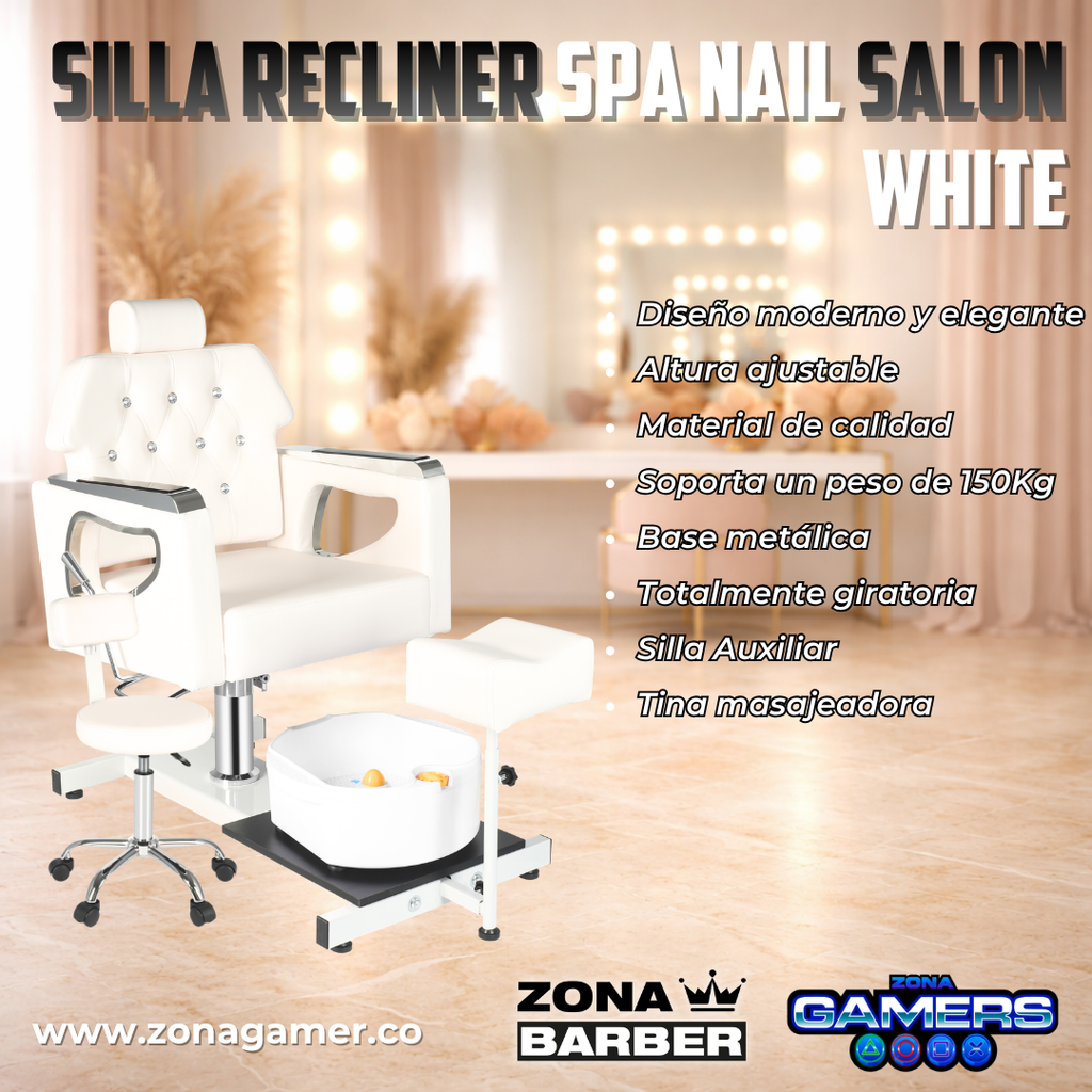 Silla Spa Nail Salon White
