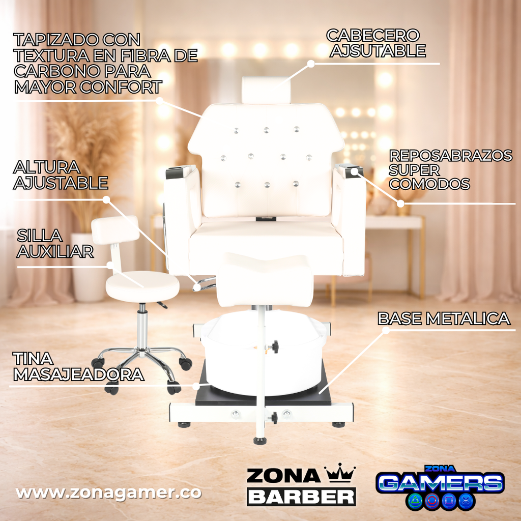 Silla Spa Nail Salon White