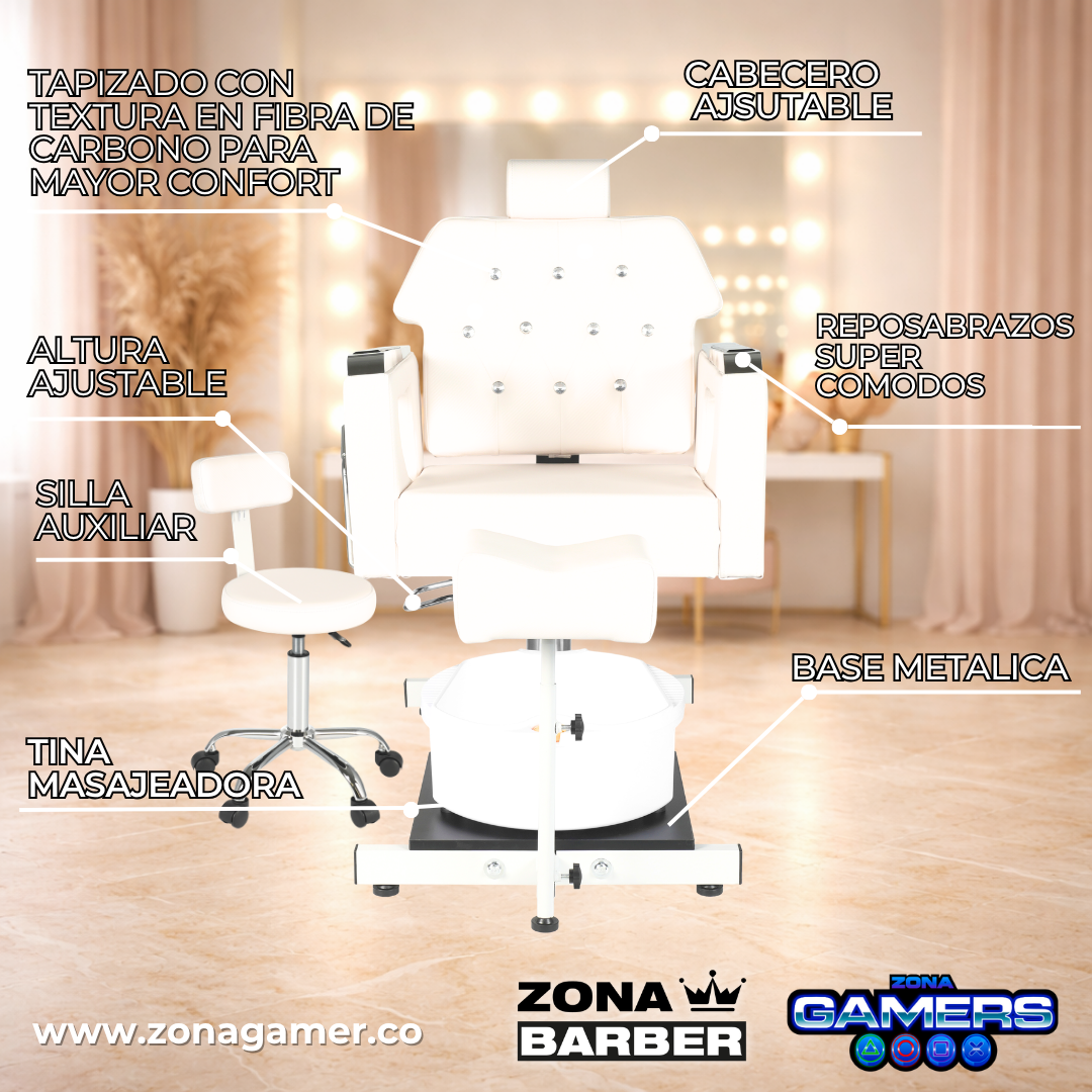 Silla Spa Nail Salon White