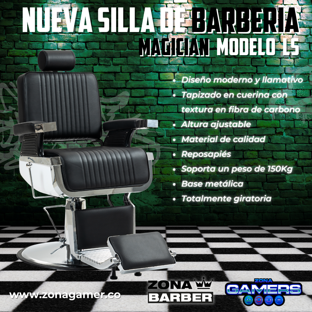 Silla de Barberia Magician modelo LS