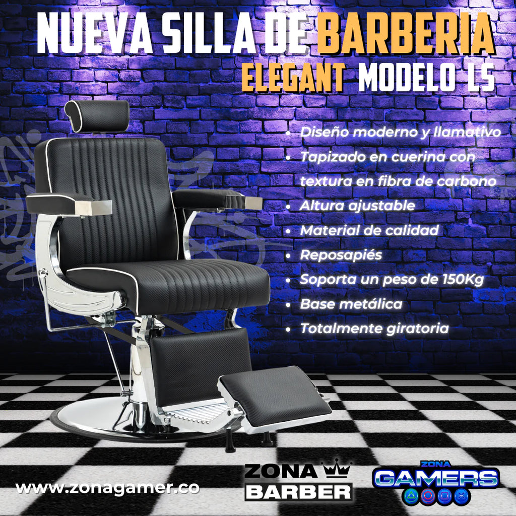 Silla de Barberia Elegant modelo LS