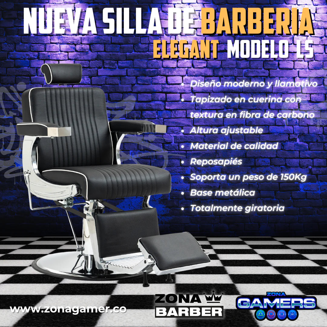Silla de Barberia Elegant modelo LS