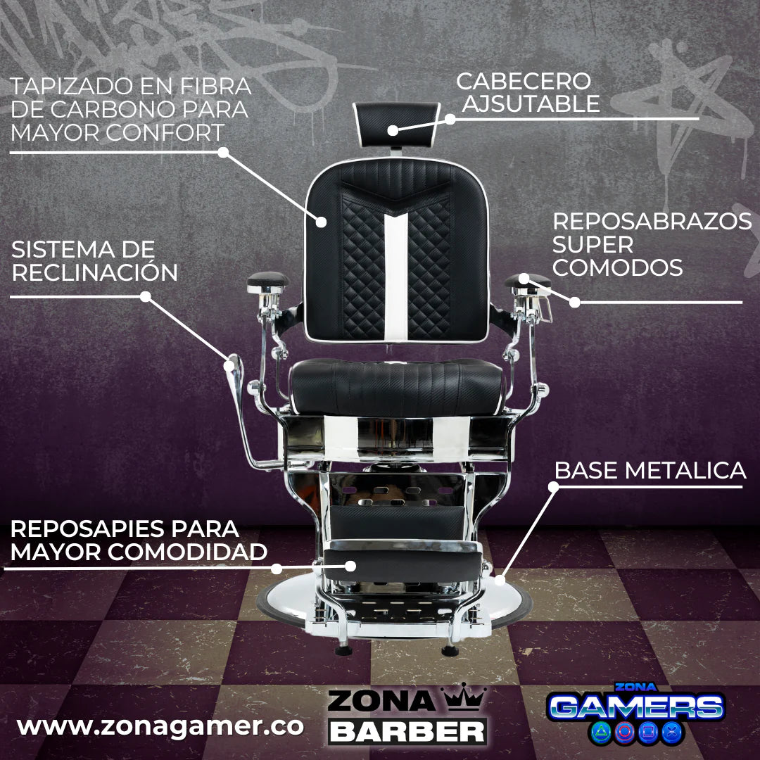 Silla de Barberia Luxurious modelo LS