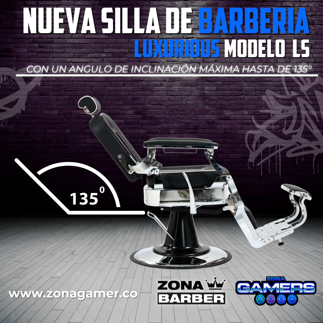 Silla de Barberia Luxurious modelo LS